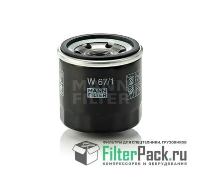 MANN-FILTER W67/1 масляный фильтр