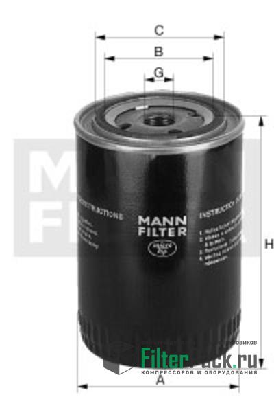 MANN-FILTER WP931 масляный фильтр, комбинированный