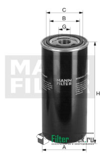 MANN-FILTER WD940/2 масляный фильтр высокого давления