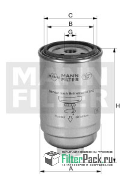 MANN-FILTER WDK724/5 топливный фильтр высокого давления