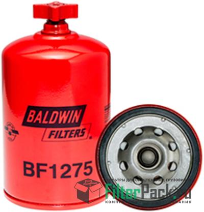 Baldwin BF1275 топливный фильтр, Spin-on (накручивающийся) / Drain
