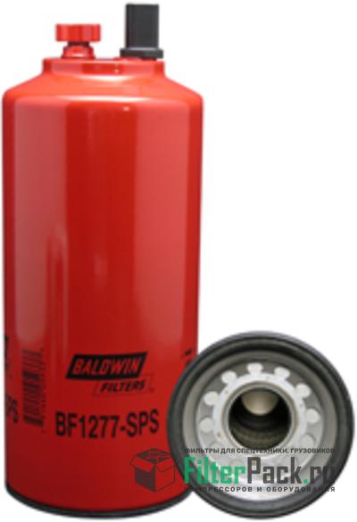 Baldwin BF1277-SPS топливный фильтр, Spin-on (накручивающийся) / Drain