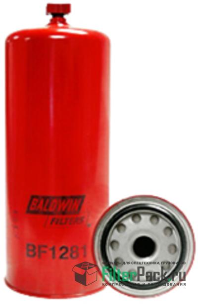 Baldwin BF1281 топливный фильтр, Spin-on (накручивающийся) / Drain