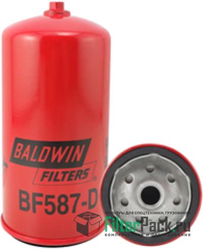 Baldwin BF587-D топливный фильтр, Spin-on (накручивающийся) / Drain