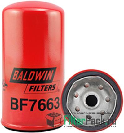 Baldwin BF7663 топливный фильтр, Spin-on (накручивающийся)