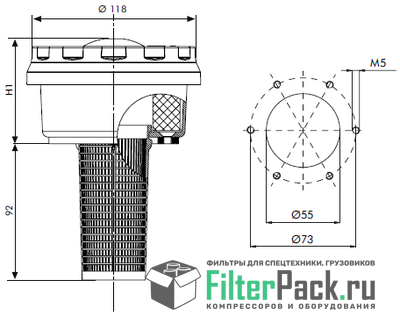 FIltrec FB250D2C10000 гидравлический фильтр