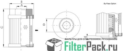 Filtrec FS134B8T60B Всасывающий фильтр (навинчиваемый элемент)