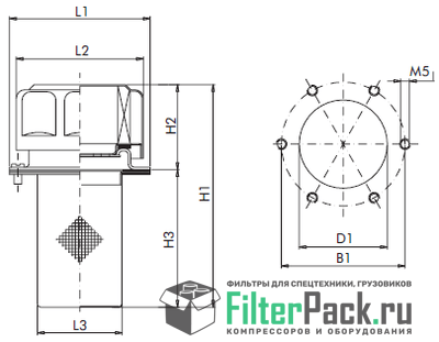 Filtrec FT8C10/1V03L Вентиляционный фильтр с наполнителем