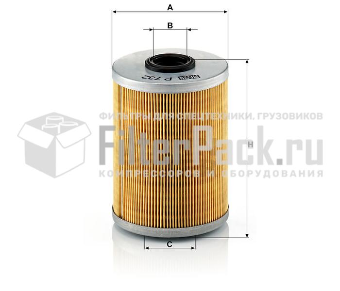 MANN-FILTER P732X топливный фильтроэлемент