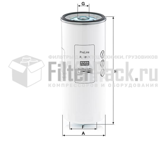 MANN-FILTER PL601/1 топливный фильтр серии PreLine