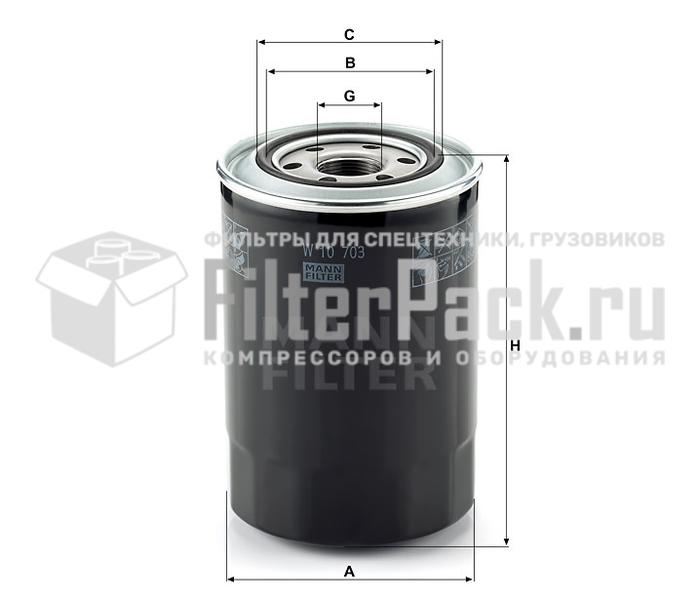 MANN-FILTER W10703 масляный фильтр
