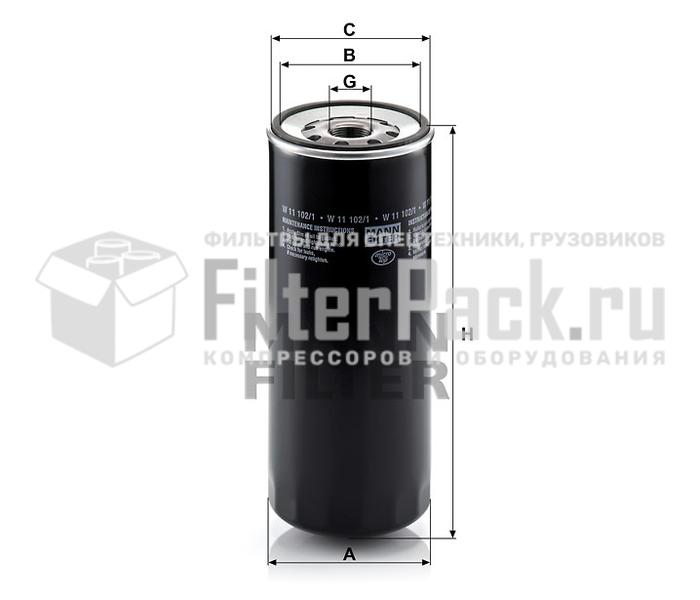 MANN-FILTER W11102/1 масляный фильтр