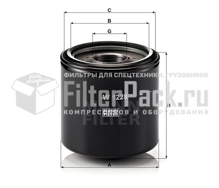 MANN-FILTER W1228 масляный фильтр