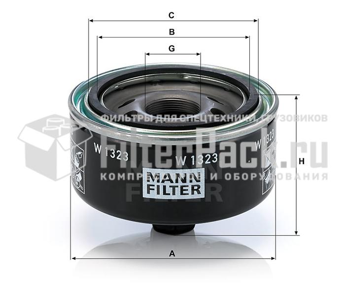 MANN-FILTER W1323 масляный фильтр