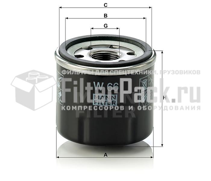 MANN-FILTER W66 масляный фильтр