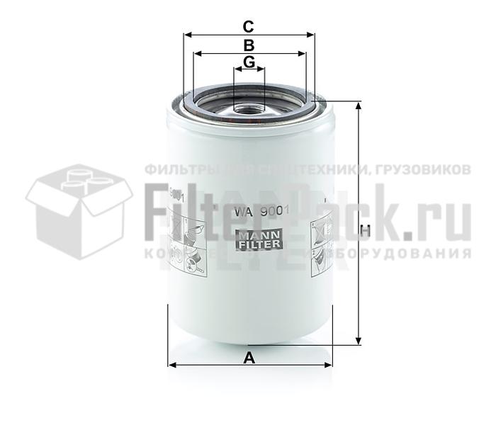 MANN-FILTER WA9001 фильтр охлаждающей жидкости