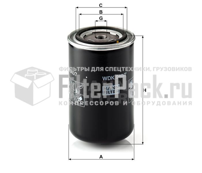 MANN-FILTER WDK940/7 топливный фильтр высокого давления