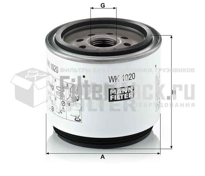 MANN-FILTER WK1020X топливный фильтр