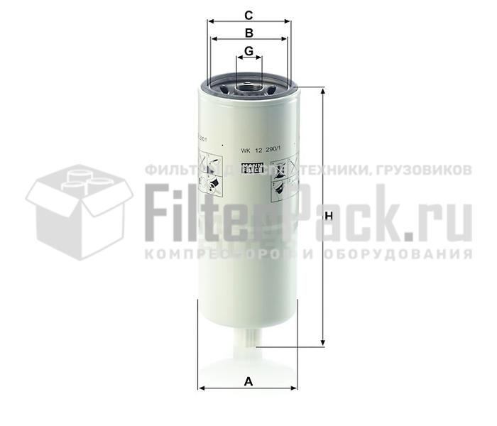 MANN-FILTER WK12290/1 топливный фильтр