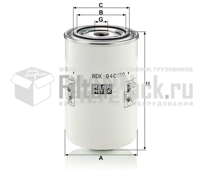 MANN-FILTER WDK940/20 Топливный фильтр