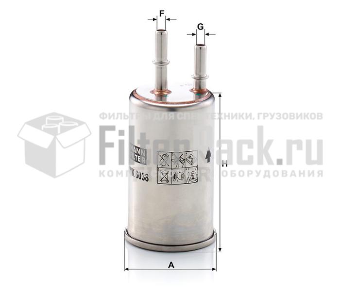 MANN-FILTER WK6038 Топливный фильтр