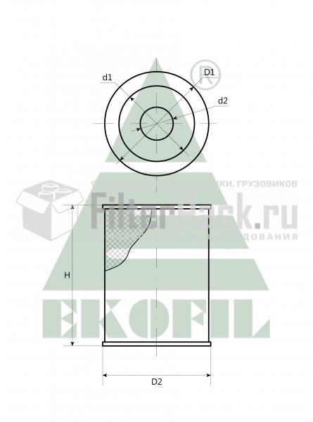 EKOFIL EKO-01.298 Воздушный фильтр (комплект)