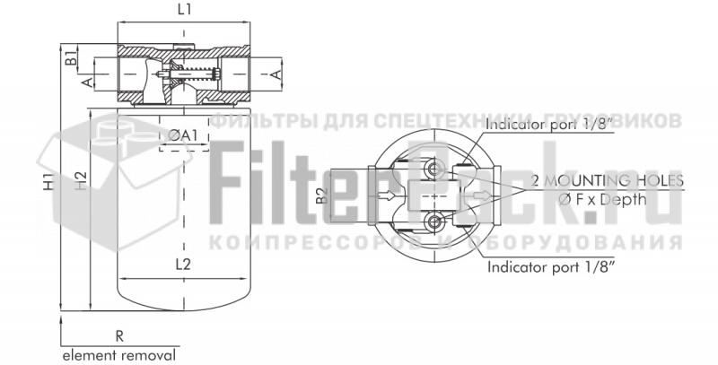 FIltrec FA111C10BB4SS1 Всасывающий фильтр