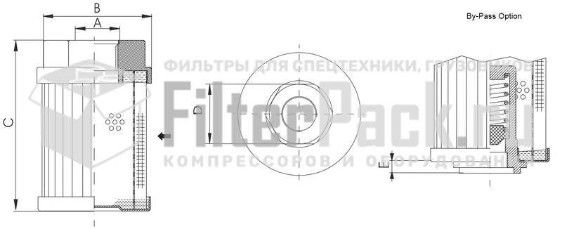FIltrec FS110B3T125 Всасывающий фильтр (навинчиваемый элемент)