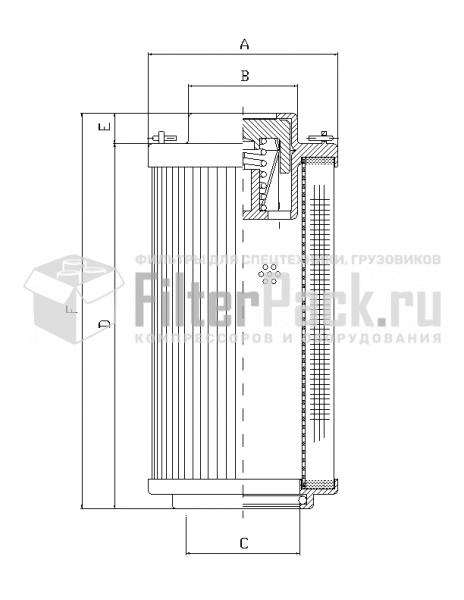 FIltrec RHR330B100B гидравлический фильтрэлемент