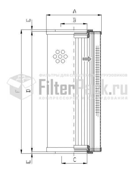 FIltrec S4110G06V Фильтрующий элемент для всасывающего фильтра