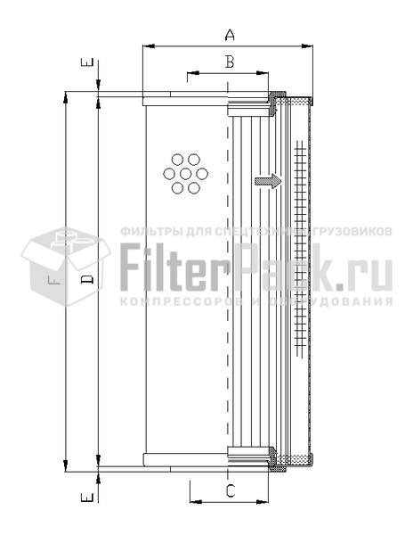 FIltrec S4110P40 Фильтрующий элемент для всасывающего фильтра