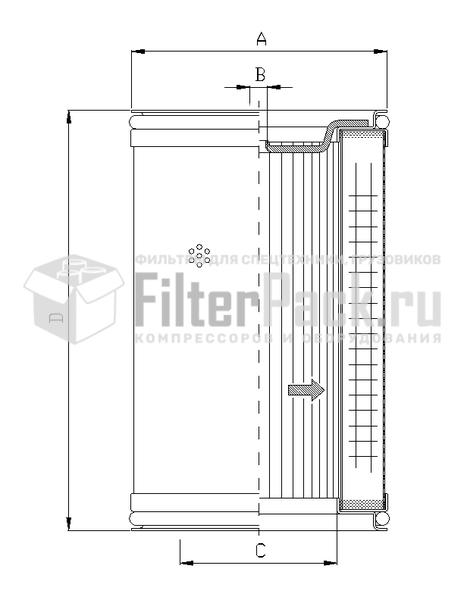 FIltrec WX312 гидравлический фильтр элемент